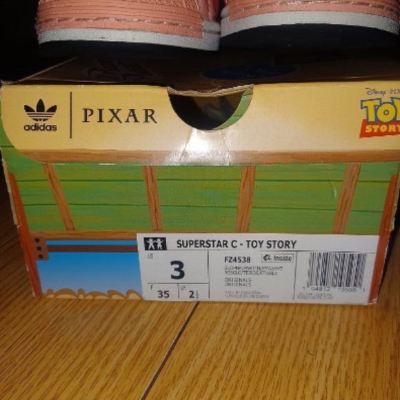 adidas Superstar C Toy Story Ham Sneakers Size 3 Youth - Picture 9 of 9